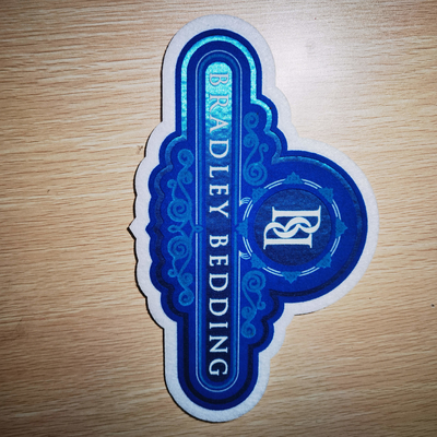 Heat Label Iron On Embroidery Patch Custom Cloth Twill For Clothing