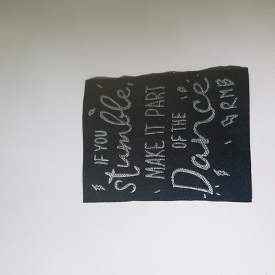 Customized Private Design Woven Logo Labels Damask Clothing Tag
