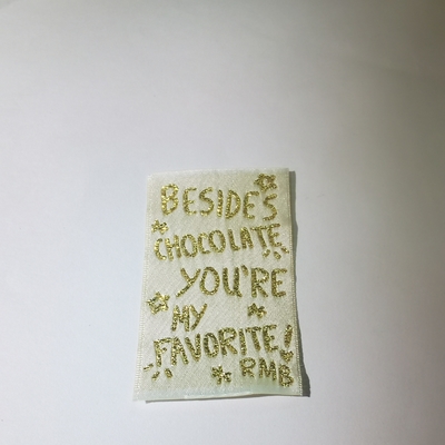 Customized Private Design Woven Logo Labels Damask Clothing Tag