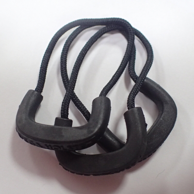 Bags Handbag Rubber Zipper Pulls Custom Logo Round Rope String