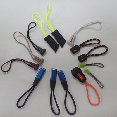 Bags Handbag Rubber Zipper Pulls Custom Logo Round Rope String