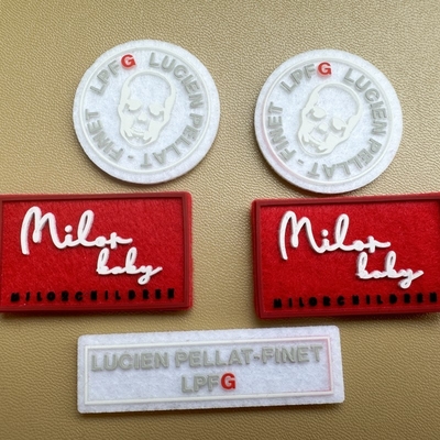 Durable White Printing Silk Label Screen Printing Ink On Velvet Labels