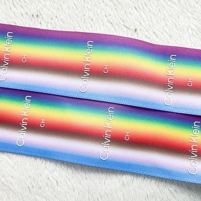 Iridescent Strap Printed Silicone Logo Skirt Ribbon Accessories