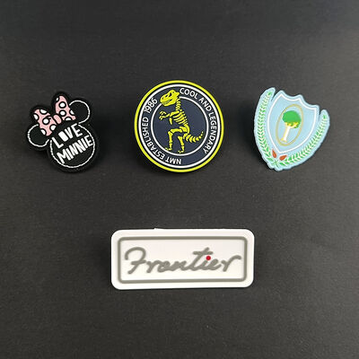 Design 3D Logo Patches Custom Embossed Motif Rubber  Patch Pvc Badges for Sewing Clothing