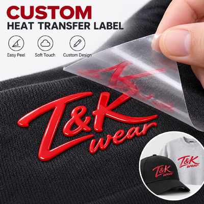 Custom Raised Silicone Lettering Heat Transfers for Caps Hoodies and Streetwear