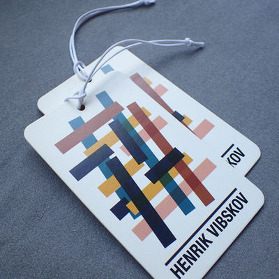 Light weight 350G White Paper 0.6mm Garment Swing Tags