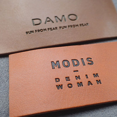 Corrosion Resistant OEKO Perforating Leather Clothing Labels