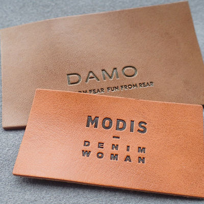 Corrosion Resistant OEKO Perforating Leather Clothing Labels