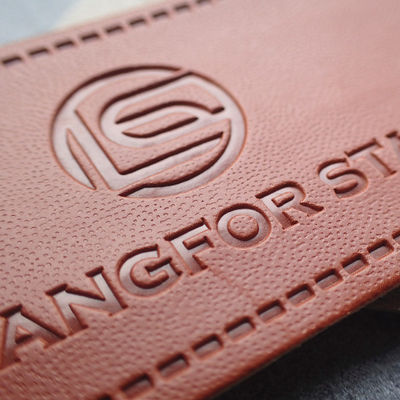 Washable Heat Press Ultrasonic Cut Embossed Leather Patches