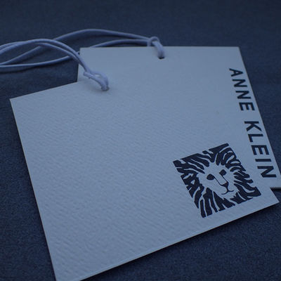 Coated Art Paper Ultrasonic Cut 0.6mm Paper Hang Tags For Clothing