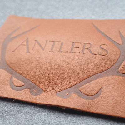 Customized Hot Stamped Antique Copper Embossed Leather Patches