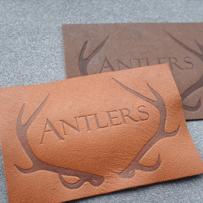 Customized Hot Stamped Antique Copper Embossed Leather Patches