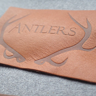 Customized Hot Stamped Antique Copper Embossed Leather Patches