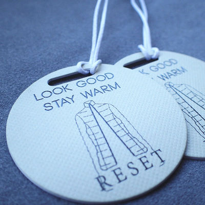 Rectangle Shape Screen Printing 72pt Garment Hang Tags