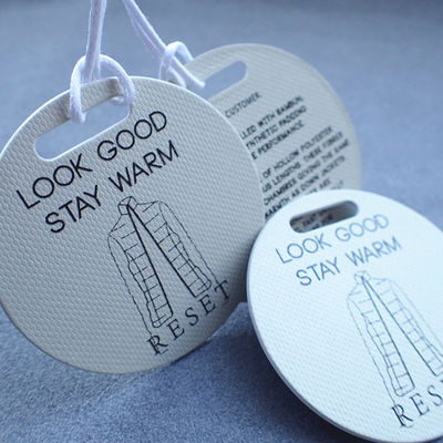 Rectangle Shape Screen Printing 72pt Garment Hang Tags
