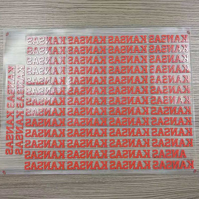Custom Clothing 3D Raised Silicone Rubber Heat Transfer Label Washable