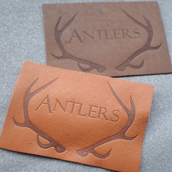 Customized Hot Stamped Antique Copper Embossed Leather Patches
