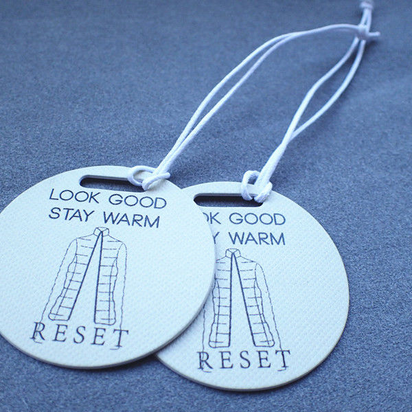 Rectangle Shape Screen Printing 72pt Garment Hang Tags
